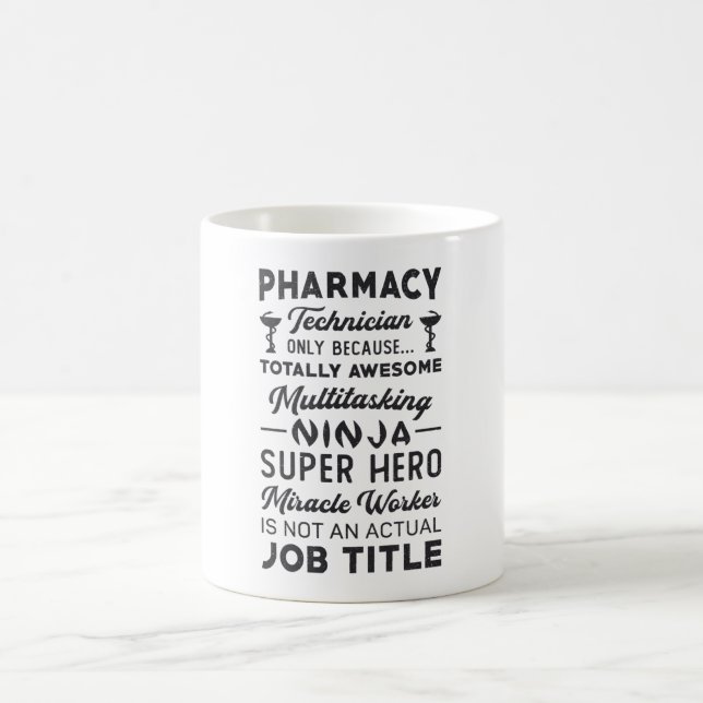 Pharmacy Technician Tech Hero Medicine Pharmacist Coffee Mug (Center)
