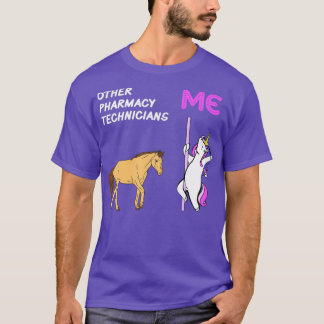 Pharmacy Technician Unicorn amp Horse Design 1 T-Shirt