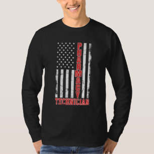 Pharmacy Technician US American Flag Pharmacy Tech T-Shirt