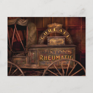Pharmacy - The Rheumatic Cure wagon Postcard