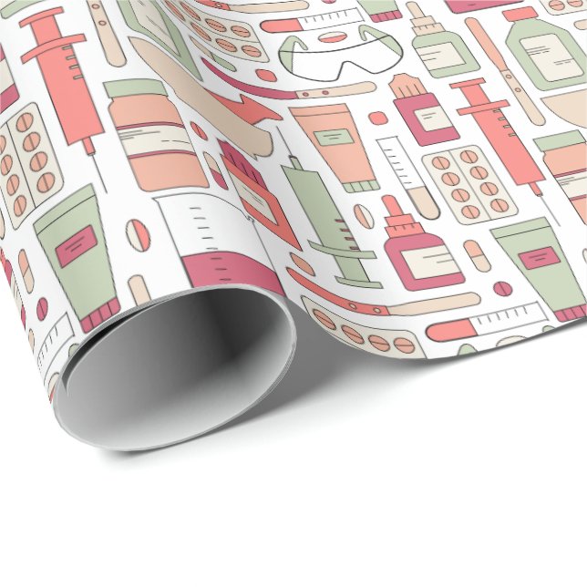 Pharmacy Tools Wrapping Paper (Roll Corner)