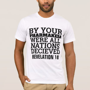 PHARMAKEIA, VACCINE, MARK OF THE BEAST,  T-SHIRTS