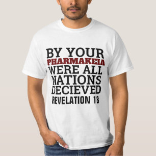 PHARMAKEIA, VACCINE, MARK OF THE BEAST,  T-SHIRTS