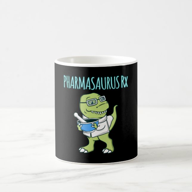 Pharmasaurus Pharmacist Pharmacy Technician PharmD Coffee Mug (Center)