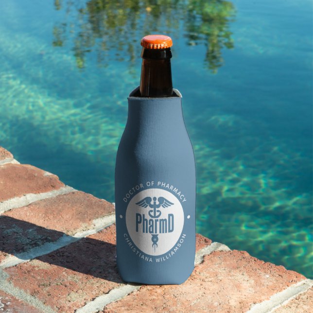 PharmD Doctor of Pharmacy Graduation Pharmacist Bottle Cooler (In Situ Pool)