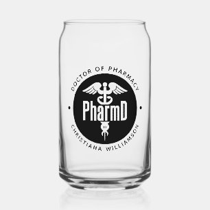 PharmD Doctor of Pharmacy Graduation Pharmacist Can Glass