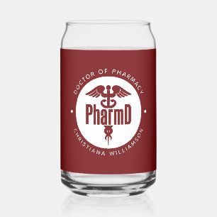 PharmD Doctor of Pharmacy Graduation Pharmacist Can Glass