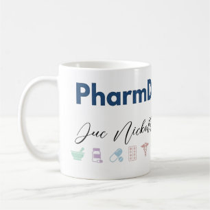 PharmD Personalized Mug   Minimal Modern Pharmacis