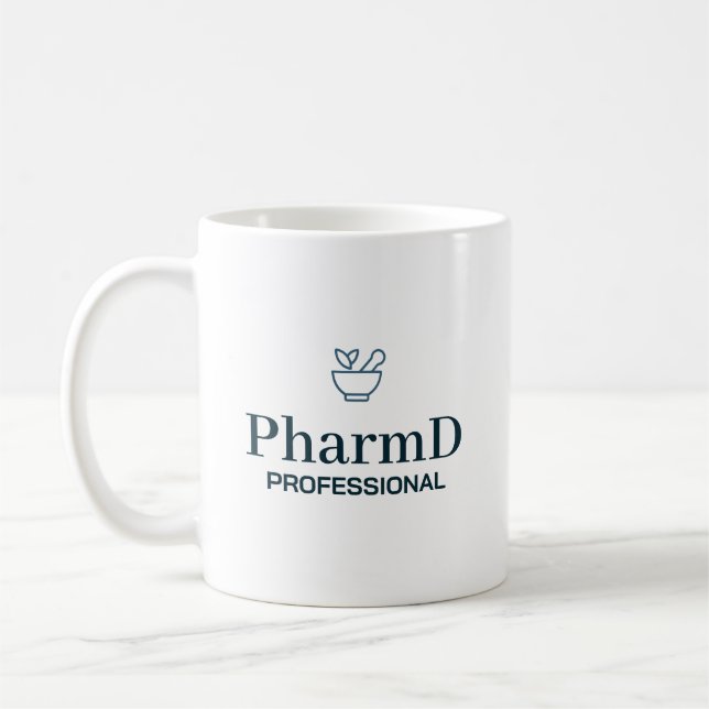 PharmD Professional Identity Typography Coffee Mug (Left)