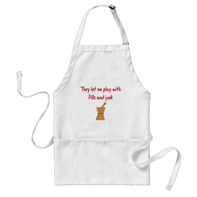 PharmD Student Gifts --Hilarious "Play With Pills" Standard Apron (Front)