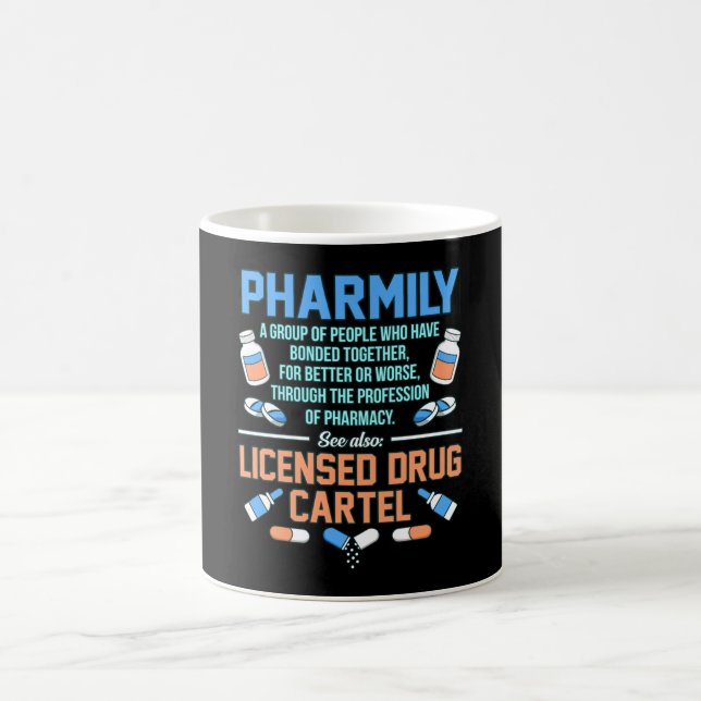 Pharmily Pharmacist Technician Pharmacy PharmD Coffee Mug (Center)