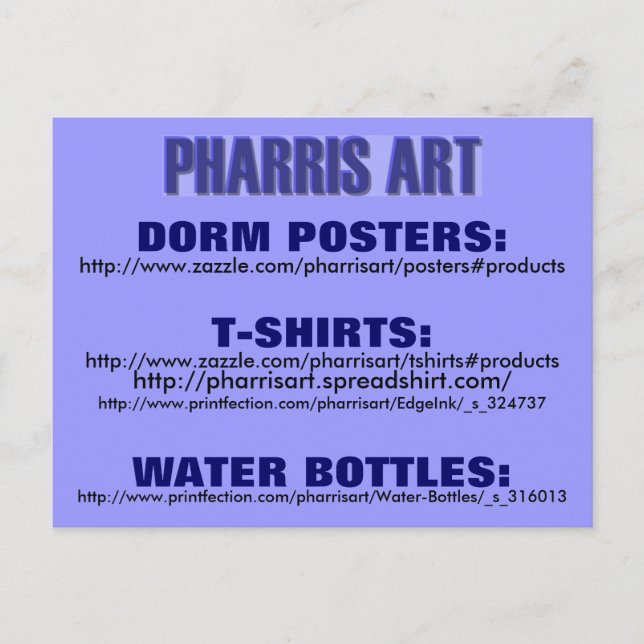 Pharris Art Get Shopping2 Postcard (Front)