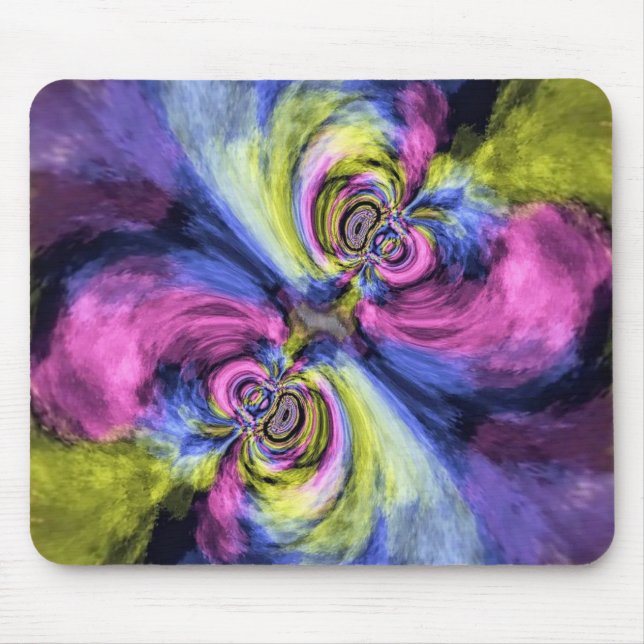 Phased Colours with Curves Mouse Pad (Front)
