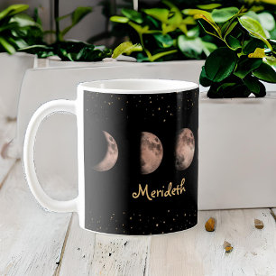 Phases of Moon on a Starry Night Personalised Coffee Mug