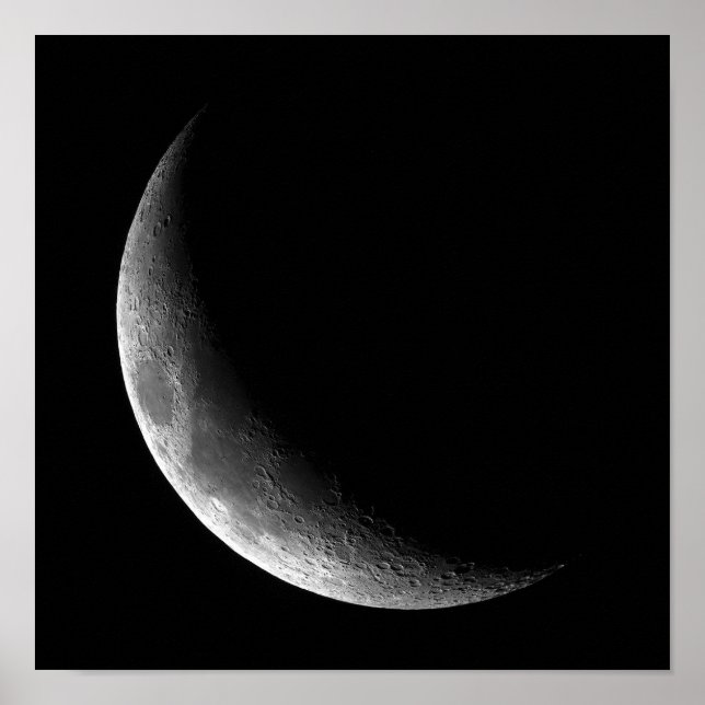 PHASES OF THE MOON, CRESCENT MOON. PHOTO 5 OF 5. POSTER (Front)