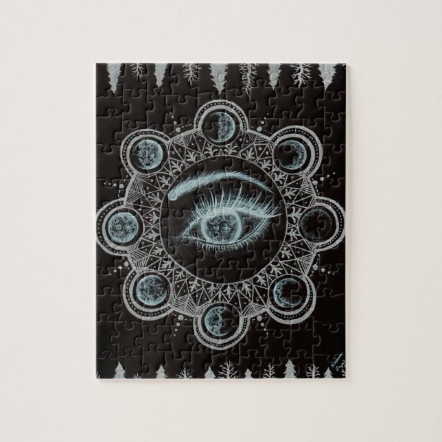 Phases of the Moon Eye Jigsaw Puzzle (Vertical)