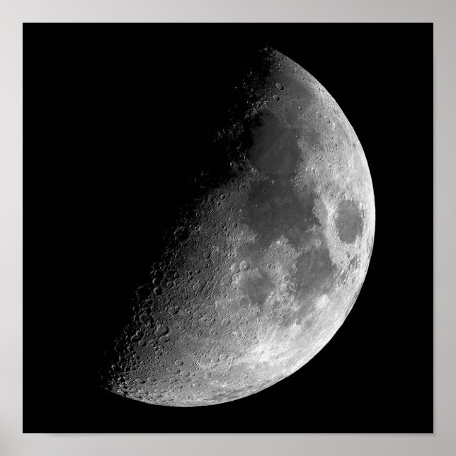 PHASES OF THE MOON, HALF MOON. PHOTO 2 OF 5. POSTER (Front)