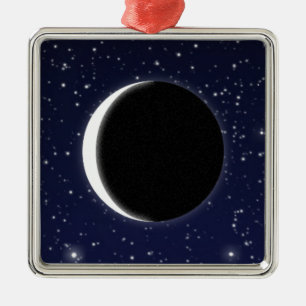 Phases of the Moon Metal Ornament