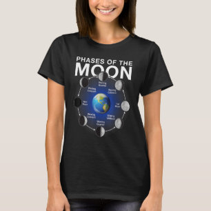 Phases of the Moon Moon Phase Space T-Shirt
