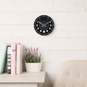 phases of the moon round clock