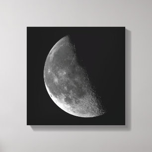 PHASES OF THE MOON SERIES, HALF MOON. PHOTO 4 OF 5 CANVAS PRINT