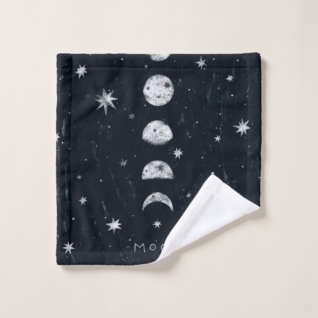 Phases of the moon wash cloth (Wash Cloth)