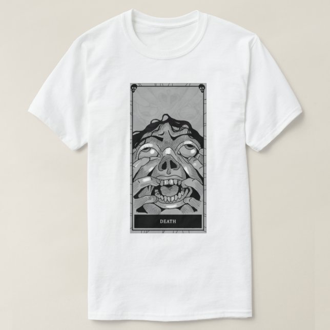 Phasmophobia Death Tarot Card T-Shirt (Design Front)