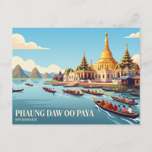 Phaung Daw Oo Paya Myanmar Postcard