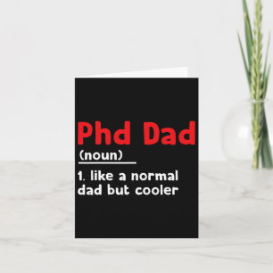 Phd Dad Definition Sarcastic Funny Graduation Fath Card