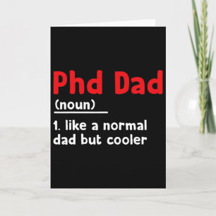 Phd Dad Definition Sarcastic Funny Graduation Fath Card