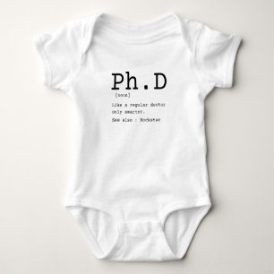 PhD definition philosophy doctor dissertation Baby Bodysuit