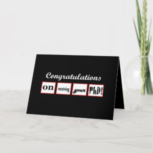 PhD Degree - CUSTOM NAME Congratulations - Card