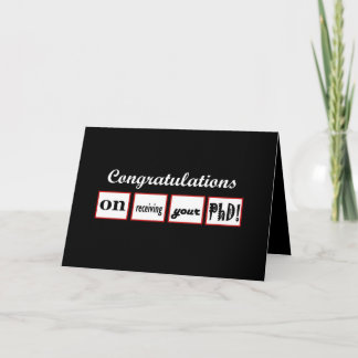 PhD Degree - CUSTOM NAME Congratulations - Card