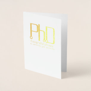 PhD doctor of philosophy congratulations card