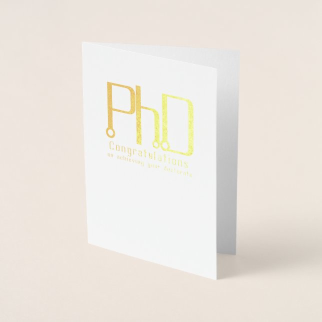 PhD doctor of philosophy congratulations card (Front)
