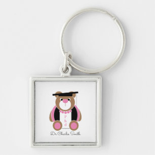 PhD doctor of philosophy congratulations cute bear Key Ring
