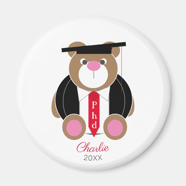 PhD doctor of philosophy gift congratulations bear Magnet (Front)