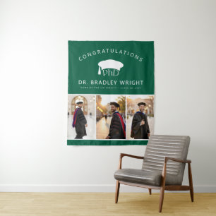 PhD Doctoral Grad Hat Doctoral Graduation Tapestry