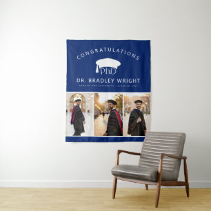 PhD Doctoral Grad Hat Doctoral Graduation Tapestry