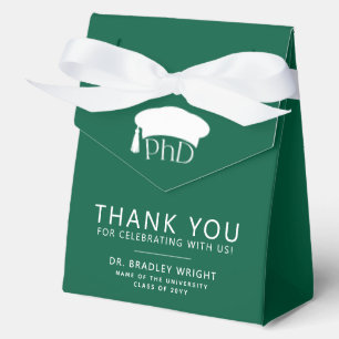 PhD Doctoral Grad Hat Graduation Thank You Favour Box