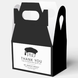 PhD Doctoral Grad Hat Graduation Thank You Favour Box