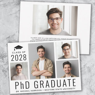 PhD Doctorate 5 Photo Graduation Announcement