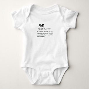PhD Funny Dictionary Definition Baby Bodysuit