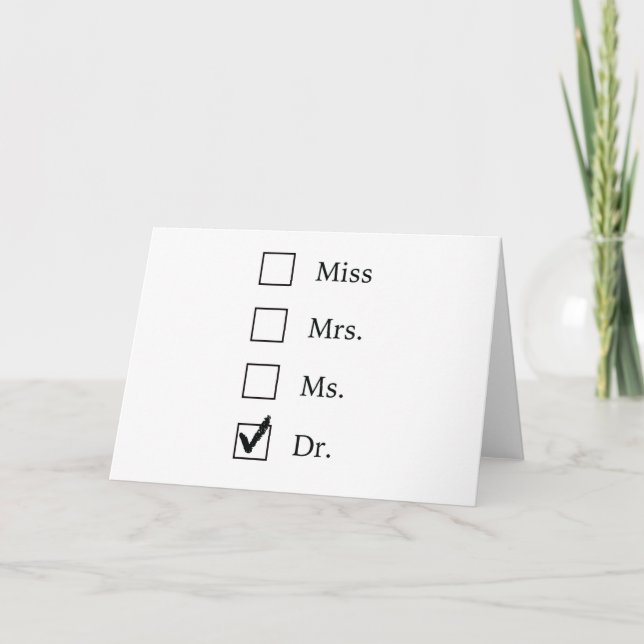 PhD gifts for women Card (Front)