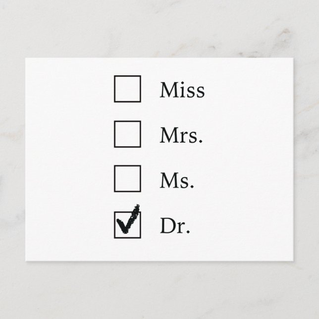 PhD gifts for women Postcard (Front)