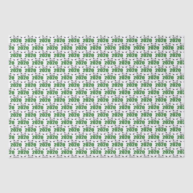 PhD Grad 2020 Graduation Tissue Paper (Green) (Front)