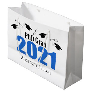 PhD Grad 2021 Graduation Gift Bag (Blue)