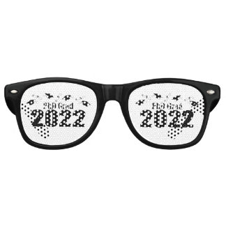 PhD Grad 2022 Caps And Diplomas (Black) Retro Sunglasses