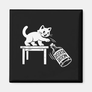 Phd Graduation Cat Funny Doctorate Graduation Cool Magnet