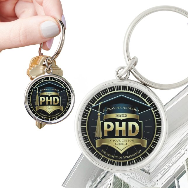 Phd graduation doctoral thesis defence Keychain (Creator Uploaded)